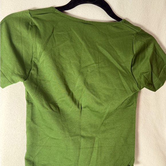 HeyShape Square Neck Thong Bodysuit. Green. XL - Picture 9 of 9